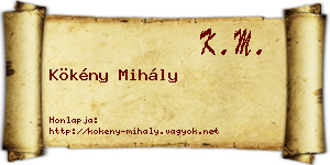 Kökény Mihály névjegykártya