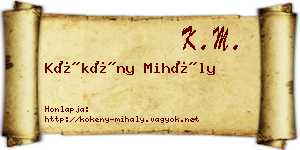 Kökény Mihály névjegykártya