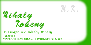 mihaly kokeny business card